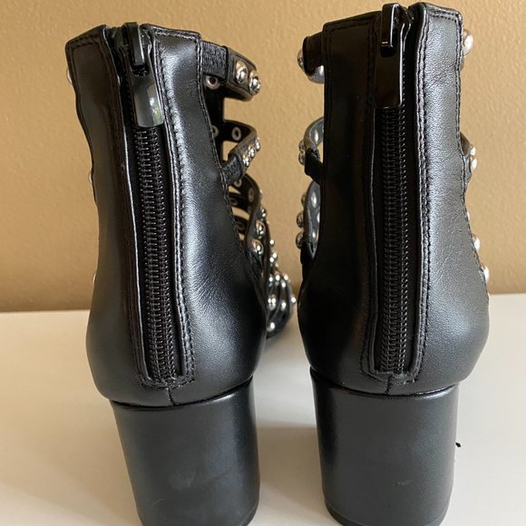 Steve Madden Black Studded Gladiator Sandals - Picture 3 of 4